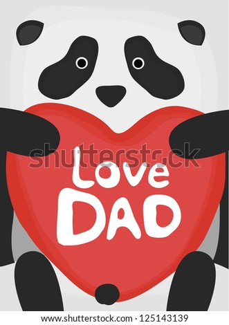 animal love collection, little panda love dad