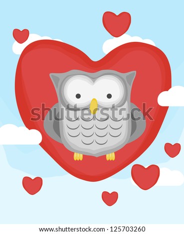 animal collection, little owl in love
