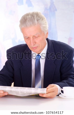 Glorious elderly man, working in very different fields of activity
