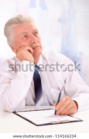 Nice elderly man, working in very different fields of activity