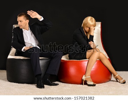 Merried couple having hard time in relationships