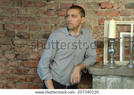 Portrait of thoughtful man in vintage interior