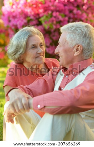 Senior couple having fun at the resort during vacation