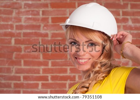 portrait of a very nice worker with helmet