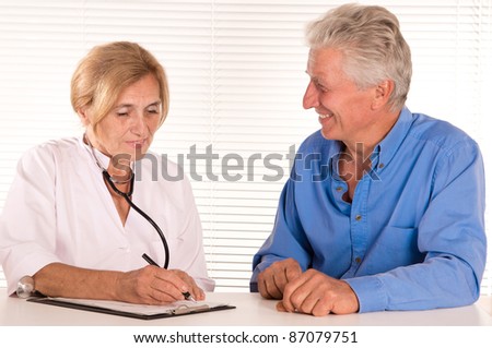 portrait of a cute doctor and a patient