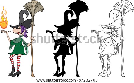 Funny Cartoon Witches