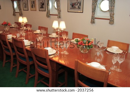 Formal dinner table