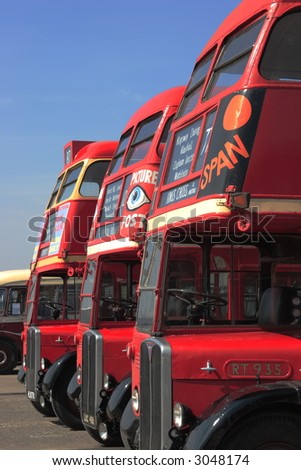 Red London buses