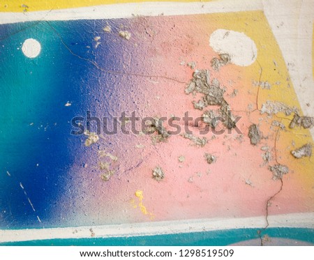 old wall texture spray paint pink blue