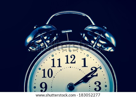 retro alarm clock ,concept  insomnia