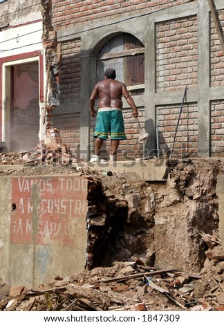 man demolition  walls