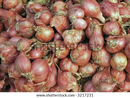 small onions at the market