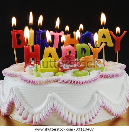 Birthday Cake Pictures on Birthday Cake And Candels Stock Photo 33110407   Shutterstock