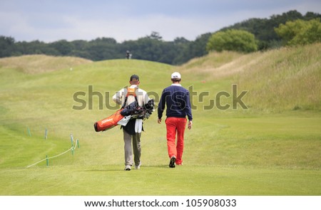 PARIS, FRANCE - JUNE 18: Xavier Poncelet (FRA) competes at The French Open qualification on June, 18, 2012, at  The Courson golf course, Paris, France.