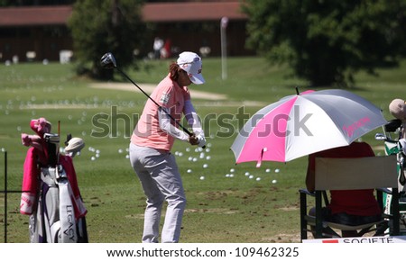 EVIAN GOLF COURSE, FRANCE - JULY 26 : Na Yeon Choi (KOR) at The Evian Masters golf tournament (LPGA Tour), July 26, 2012 at The Evian golf course, Evian,  France.
