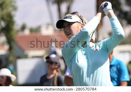 RANCHO MIRAGE, CALIFORNIA - APRIL 03, 2015 : Jessica Korda of usa at the ANA inspiration golf tournament on LPGA Tour, April 03, 2015 at The Mission Hills country club, Rancho Mirage, California