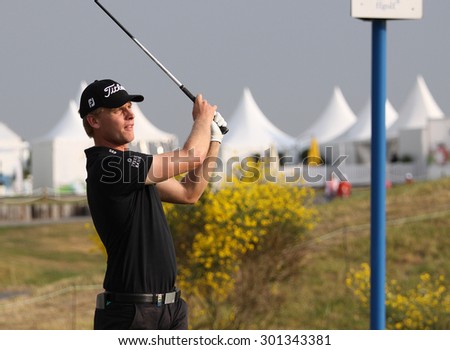 GUYANCOURT, FRANCE, JULY 02, 2015 : Morten Orum Madsen (SWE) at  the golf French Open, European Tour, july 02, 2015, Golf National, Guyancourt, France.