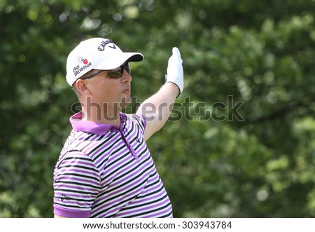 GUYANCOURT, FRANCE, JULY 02, 2015 : Niclas Fasth  (SWE) at  the golf French Open  , European Tour, july 02, 2015, Golf National, Guyancourt, France.