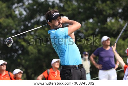 GUYANCOURT, FRANCE, JULY 02, 2015 : Mike Lorenzo Vera (FRA) at  the golf French Open , European Tour, july 02, 2015, Golf National, Guyancourt, France.