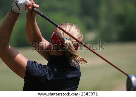 lady golf swing in stockbridge, GA