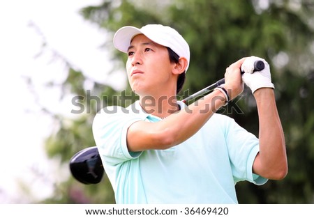 BUSSY-GUERMANTES, FRANCE - AUGUST 27 : Guy Tran (FRA) at Alps and Allianz Golf Tour Prevens Trophee August 27, 2009 in Bussy-Guermantes, France.