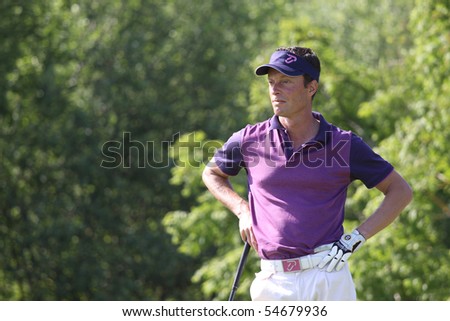DISNEYLAND, FRANCE - JUNE 03 : Frederic Cupillard (FRA) at Alps and Allianz Golf Tour, Open international d\'ile de France, Paris, june 03, 2010, at  Disneyland golf course, France.