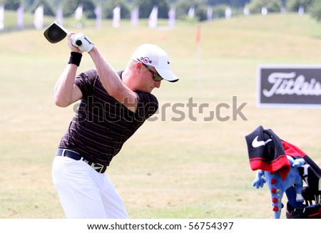 GOLF NATIONAL, FRANCE - JULY 02 : simon Dyson (ENG) at The French Open, European Golf Tour,  Paris, july 02, 2010, at the Golf National, Guyancourt, France.