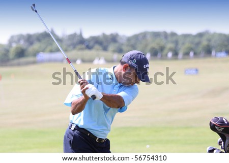 GOLF NATIONAL, FRANCE - JULY 02 : Jeev Milkha Singh (IND) at The French Open, European Golf Tour,  Paris, july 02, 2010, at the Golf National, Guyancourt, France.