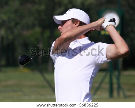 GUYANCOURT, FRANCE - JULY 2 : Benjamin hebert (FRA) at The French Open, European Golf Tour, Paris, july 02, 2010, at the Golf National, Guyancourt, France.