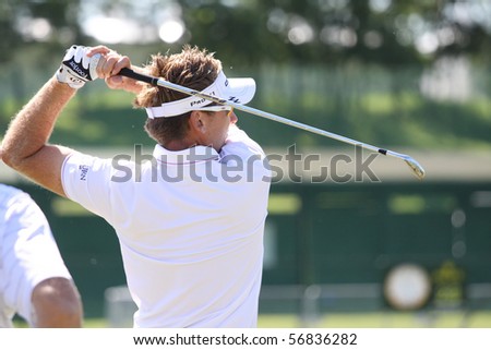GUYANCOURT, FRANCE - JULY 3 : Ian Poulter (ENG) at The French Open, European Golf Tour, Paris, july 03, 2010, at the Golf National, Guyancourt, France.