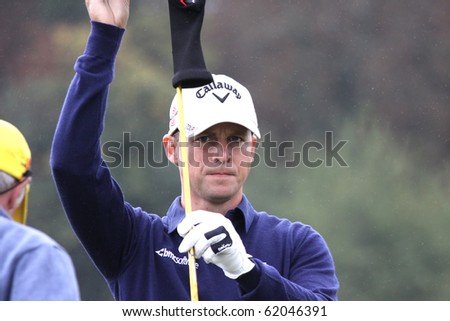 JOYENVAL GOLF COURSE, FRANCE - SEPTEMBER 24 :  Niclas Fasth (SWE) at Vivendi golf Cup, European Tour, september 24, 2010, at  Joyenval golf club, France.