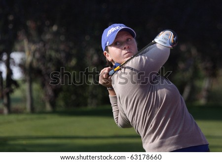 BUSSY SAINT-GEORGES GOLF COURSE, FRANCE - OCTOBER 14 :  Camille Fallay (FRA) at Trophee Prevens, Ladies European Tour, october 14, 2010, at  Bussy Saint-Georges golf club, France.