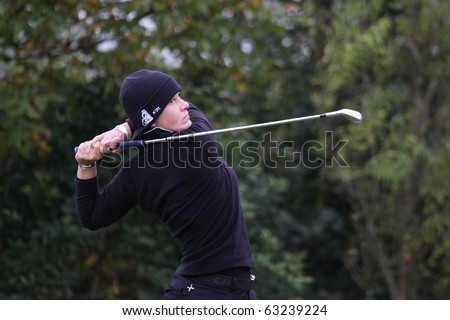 BUSSY SAINT-GEORGES GOLF COURSE, FRANCE - OCTOBER 15 :  Camille Fallayl (FRA) at Trophee Prevens, Ladies European Tour, october 15, 2010, at  Bussy Saint-Georges golf club, France.