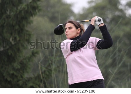 BUSSY SAINT-GEORGES GOLF COURSE, FRANCE - OCTOBER 15 :  Jessica Finkelstein (FRA) at Trophee Prevens, Ladies European Tour, october 15, 2010, at  Bussy Saint-Georges golf club, France.