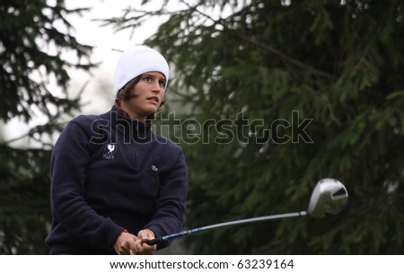 BUSSY SAINT-GEORGES GOLF COURSE, FRANCE - OCTOBER 15 :  Laura Chemarinl (FRA) at Trophee Prevens, Ladies European Tour, october 15, 2010, at  Bussy Saint-Georges golf club, France.