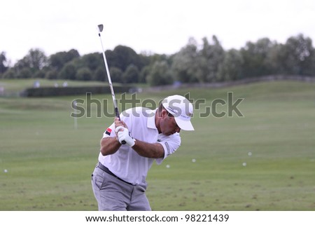 GOLF NATIONAL COURSE, FRANCE - JULY 01 :  Thomas Levet (FRA) at The French Open, European Tour, July 01, 2011, at  The Golf National, Albatros course, France.