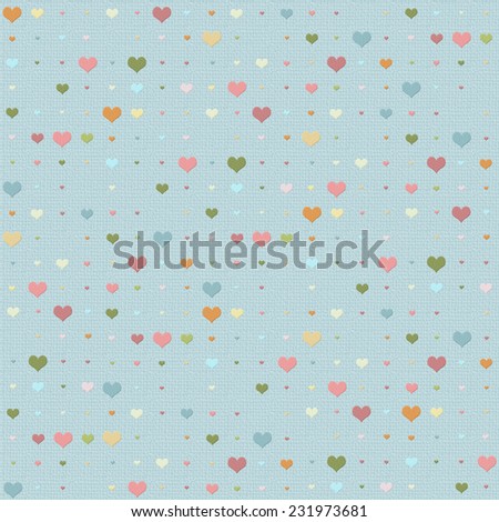 Seamless background with heart pattern with multicolored hearts
