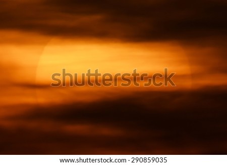 Sun spots on sun at sunset