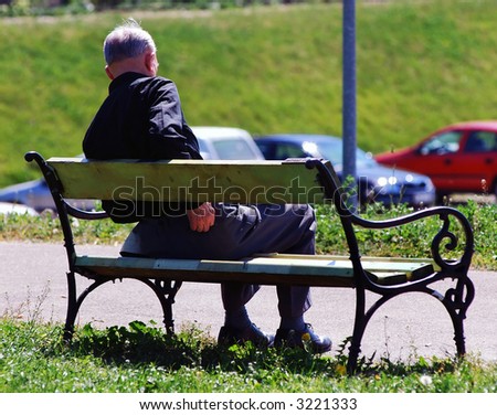 Old man on bench