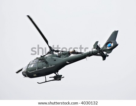 Army helicopter on the air