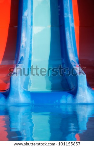 Aqua park, water-slide, detail, Close up