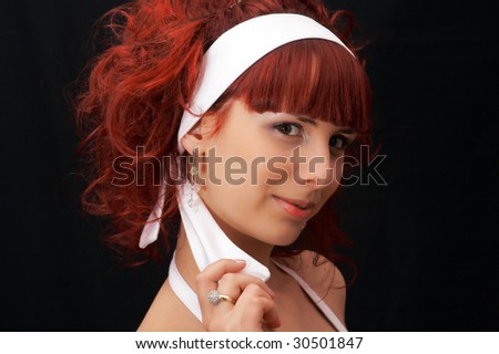 girl with the ribbon in the hair