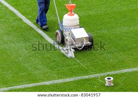 Painting lines on the field