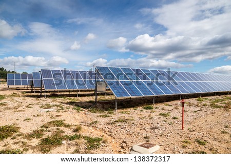 solar panels collecting energy from the sun