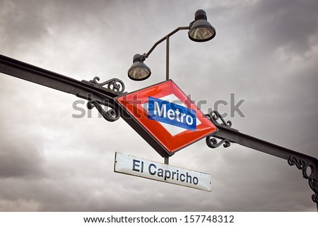 metro station in Madrid, Spain