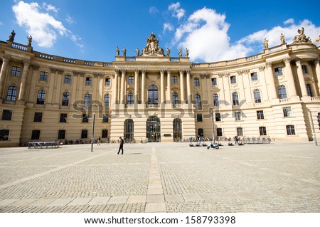 BERLIN, GERMANY - SEPTEMBER 17: Humboldt University of Berlin. Faculty of Law on September 17, 2013 in Berlin, Germany. It is one of Berlin\'s oldest universities, founded in 1810.