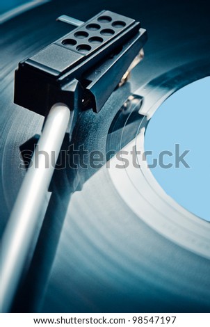 Black vinyl record lp album