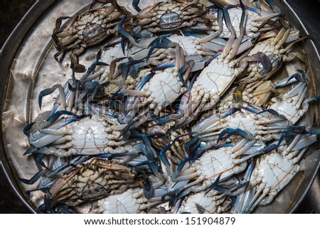 Crabs market in Thailand.