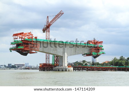 Construction site in the river Construction site in the river