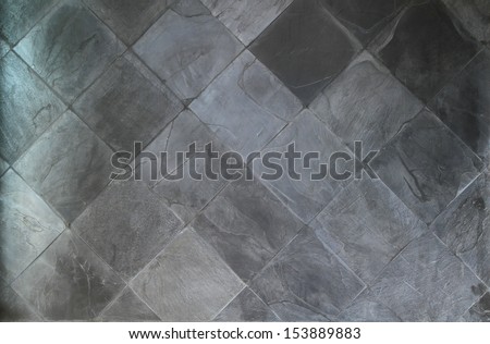 Natural black slate stone tile texture or background